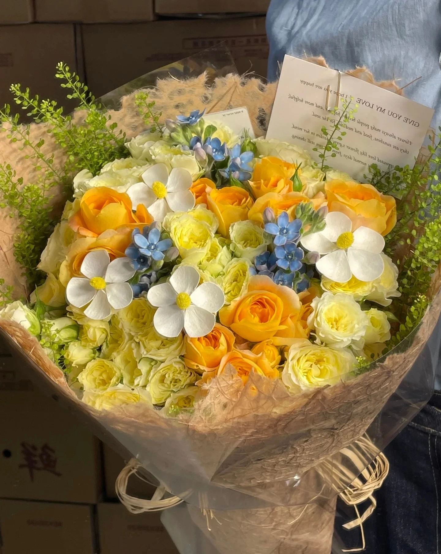 暖阳橙黄花束